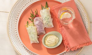 Sommerrollen mit Wasabi Mango Dip