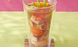Misosuppe mit Hanf-Öl und Reisnudeln